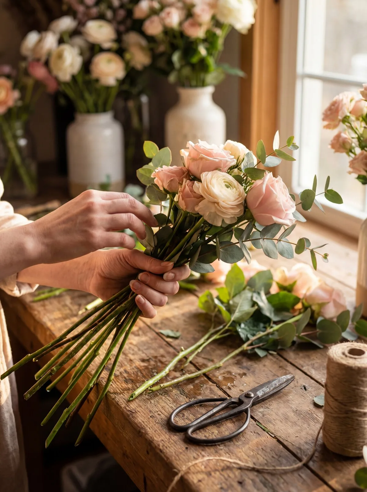 Katja von kukka.kreativ bei der floralen Gestaltung