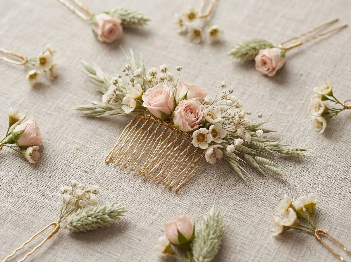 Florale Accessoires aus natürlichen Materialien