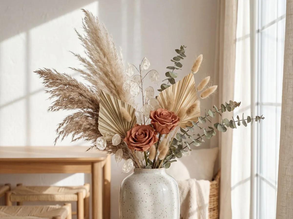Saisonale Blumendekoration für Räume